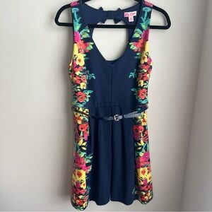 Candie's Blue Halter Cut Out Mini Dress